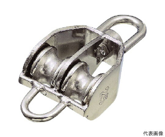 水本機械製作所 ステンレス　豆ブロック2車ベケ付　参考使用荷重120kgf MBK32W 1個