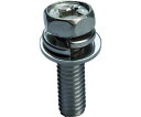 トラスコ中山 十字穴付六角アプセット組込ボルト P=3 ステンレス M6×16 21本入 (座金・ばね座金組込) Y336-0616 1パック(21本入)(4)