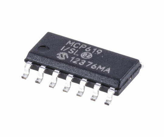 Microchip シングル 高精度オペアンプ 3〜5V,4 表面実装 14-Pin SOIC レール to レール出力 1袋（5個入） MCP619-I/SL 1袋(5個入)