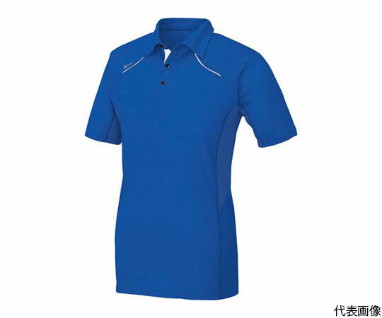 アイトス 半袖ポロシャツ　ブルー　S 551033-006-S 1着