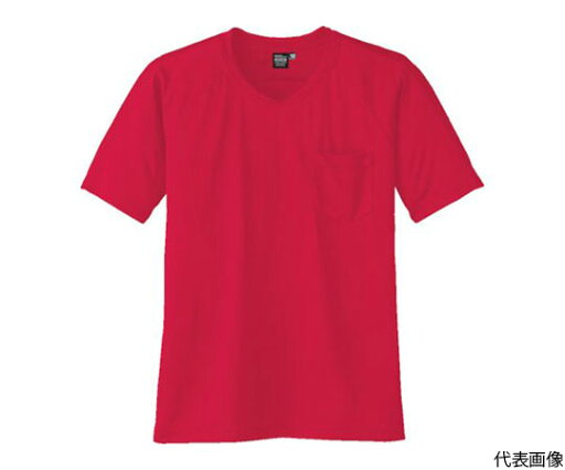 CO-COS 半袖VネックTシャツA-667 20 ロッソ 4L A-667-20-4L 1枚 CO-COS 半袖VネックTシャツA-667 20 ロッソ 4L A-667-20-4L 1枚