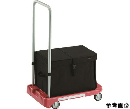 トラスコ中山 樹脂台車　アクロキャリー　600X390　ピンク　THB付 AC-1-P-THB 1台(4)