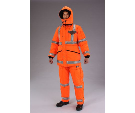 アズワン 防寒オーバーオール（注意色　オレンジ）　[L] EA915GC-43 1本