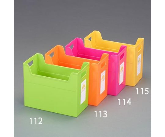 ●A4用●サイズ（W×D×H）mm：162×329×237●収納数：背幅23ミリのA4ファイル約6冊、ビデオ約21本●カラー：グリーン●材質：ポリプロピレン●付属品：タイトルシール付●整理に便利なA4ワイドサイズ