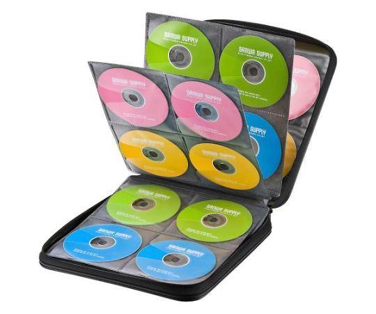 アズワン CD/DVD/BDケース（160枚/ブラック） 305×68×282mm EA762EE-106 1個