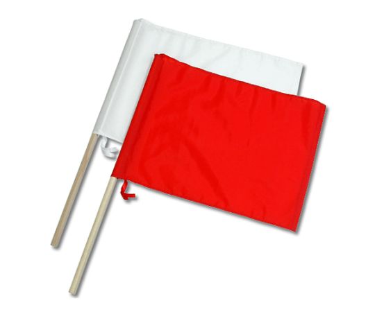 アズワン 手旗（赤白/2本組） 340×450mm EA916XL-31 1組(2本入)