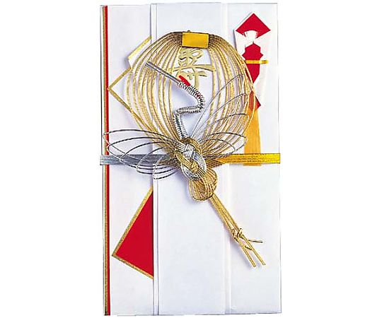 マルアイ 祝儀袋 中金 銀鶴 短冊3枚入 キ-623 1枚