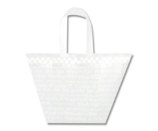 HEIKO 手提げポリ袋 Yバッグ M チェッカー 表記入り 20枚入 006632871 1パック(20枚入)