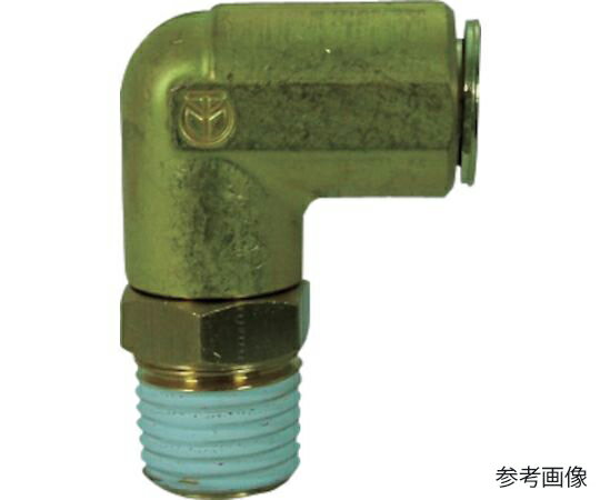 千代田通商 冷却水配管用タッチコネクターフジVタイプメイルエルボ（金属） 8mm・R1/8 8-01MLB-V 1個