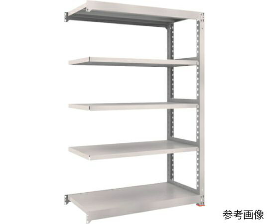 トラスコ中山 M3型中量棚 1800X471XH1200 4段 連結 免震樹脂ベース付 ネオグレー M3-4654BSFC 1台