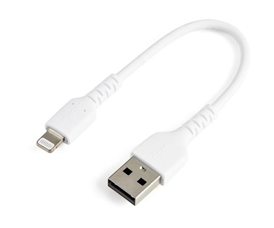 StarTech.com 高耐久Lightning - USB-Aケーブル/15cm/ホワイト/アラミド繊維補強/iPhone 12、iPad対応/Apple MFi認証/アップルライトニング - USB Type-A充電同期ケーブル 1個 RUSBLTMM15CMW