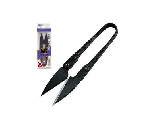 クロバー 糸切はさみ「ブラック」（黒刃くろは）　10.5cm 1個 36395