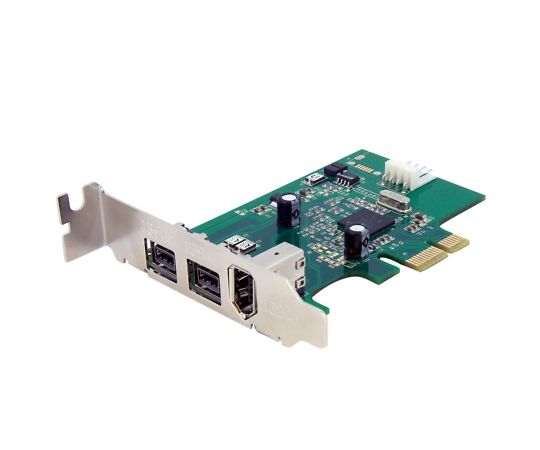 StarTech.com ロープロファイル対応IEEE 1394a 1ポート/1394b 2ポート増設PCI Expressカード 9ピンFireWire 800 x2/6ピンFireWire 400 x1対応 1個 PEX1394B3LP