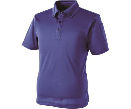 中国産業 半袖ポロシャツ ミッド 青 SS 1個 #1111-820-SS