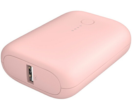オウルテック モバイルバッテリー 10000mAh シェルピンク 1個 MOT-MB10001-PK