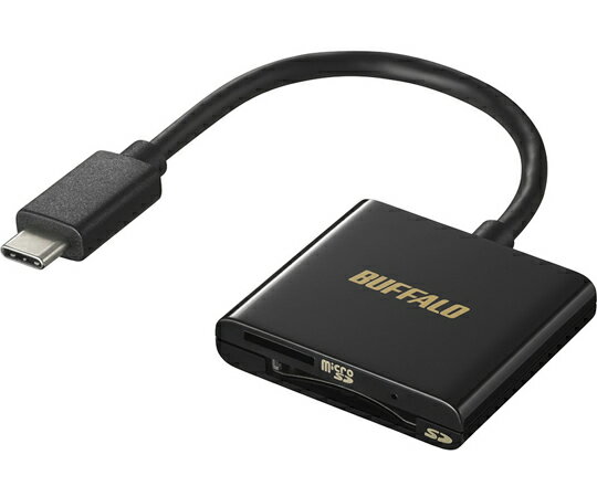 BUFFALO USB3.2 Gen1 Type-C ɥ꡼ SD/microSD ֥å 1 BSCR110U3CBK