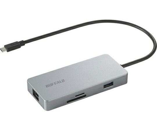 BUFFALO USB Type-C接続 ドッキングステーション PD対応 CR付 シルバー 1個 LUD-U3-CGCSV