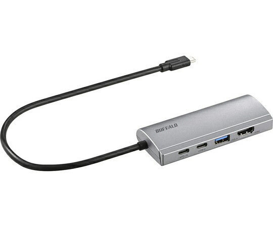 BUFFALO USB Type-C接続 ドッキングステーション PD対応 HDMI出力 シルバー 1個 LUD-U3-CGHDSV