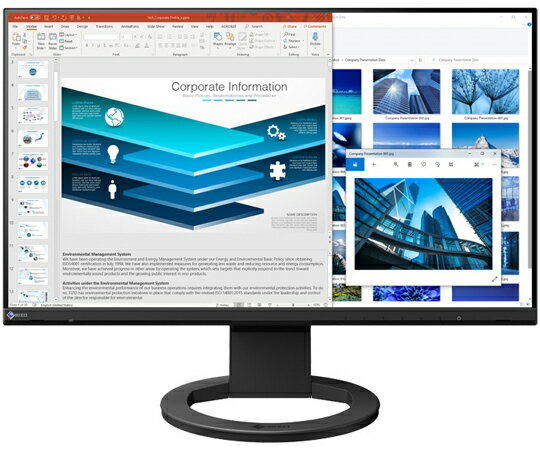 EIZO 液晶ディスプレイ 23.8型 1920×1080 HDMI・DisplayPort・USB Type-C ブラック スピーカーあり 1台..