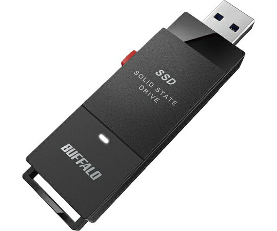 BUFFALO 抗ウイルス・抗菌ポータブルSSD USB3.2（Gen1）Type-A スティック型 250GB ブラック 1個 SSD-PUTVB250U3-B