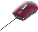 BUFFALO 有線光学式マウス 静音/3ボタン Mサイズ レッド 1個 BSMOU27SMRD(4)
