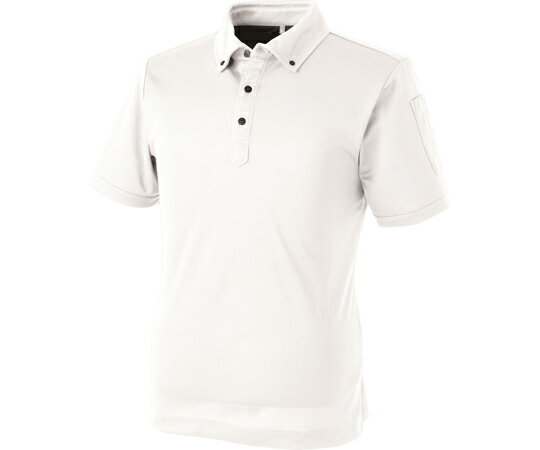 中国産業 パフォーマンス半袖ポロ シロ L 1個 #1111-18-L