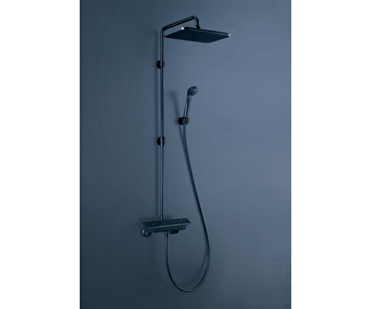 KVK サーモスタットシャワー オーバーヘッド 黒 1個 KF3060MB