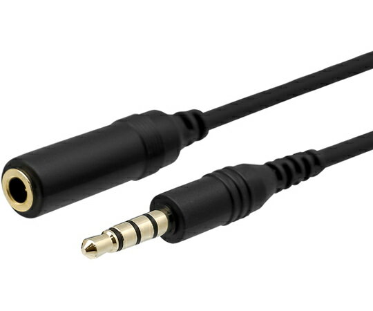 オウルテック 4極マイク・リモコン付きイヤホン対応オーディオ延長ケーブル 3.5m ブラック 1個 OWL-CB3..