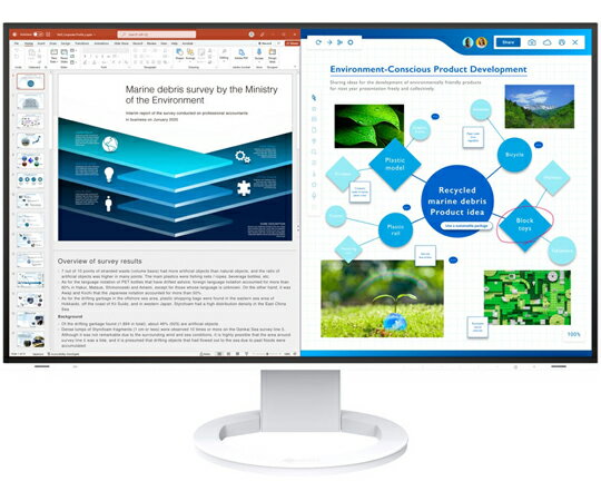 EIZO 液晶ディスプレイ 27型 2560×1440 HDMI・DisplayPort・USB Type-C ホワイト スピーカーあり 1台 EV2781-WT