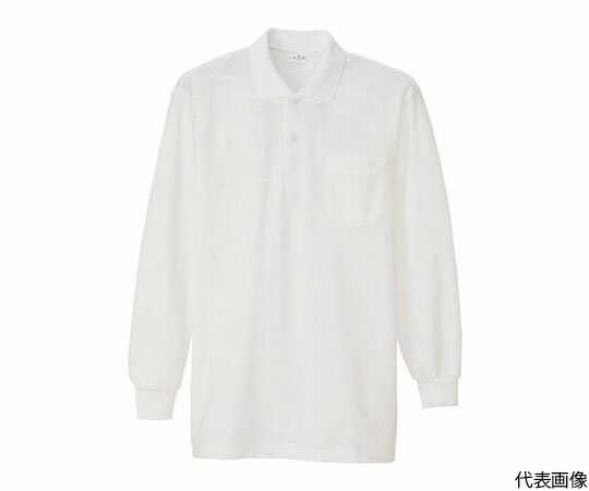 アイトス 長袖ポロシャツ（男女兼用）　ホワイト　3L 1着 860-001-3L