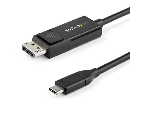 StarTech.com USB-C-DisplayPort 1.2 ケーブル/2m/4K60Hz/双方向対応/Thunderbolt 3互換/ブラック 1個 CDP2DP2MBD