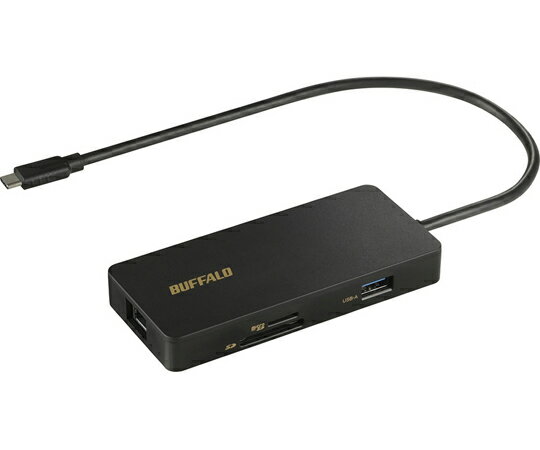 BUFFALO USB Type-C接続 ドッキングステーション PD対応 CR付 ブラック 1個 LUD-U3-CGCBK