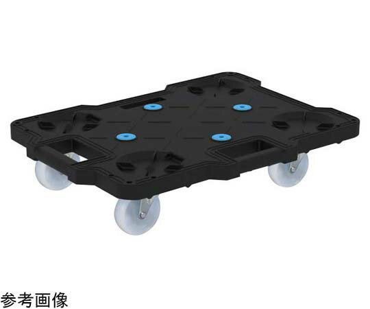 サカエ キャリー（ナイロン車）520×390mm ブラック 自在固定2 1個 SCR-B400NKBK【大型商品の為代引不可】