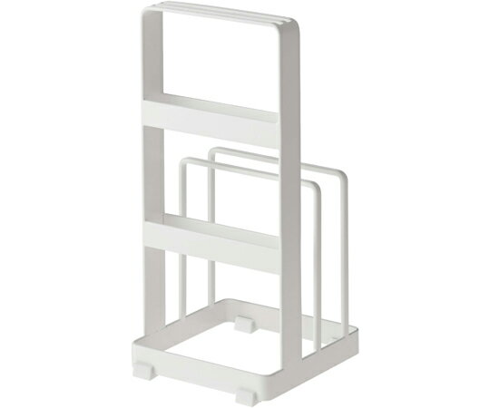 山崎実業 包丁＆まな板スタンド プレート ホワイト 1個 2436