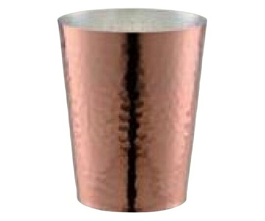 田辺金具 華ロックグラス槌目180ml銅ミラー 1個