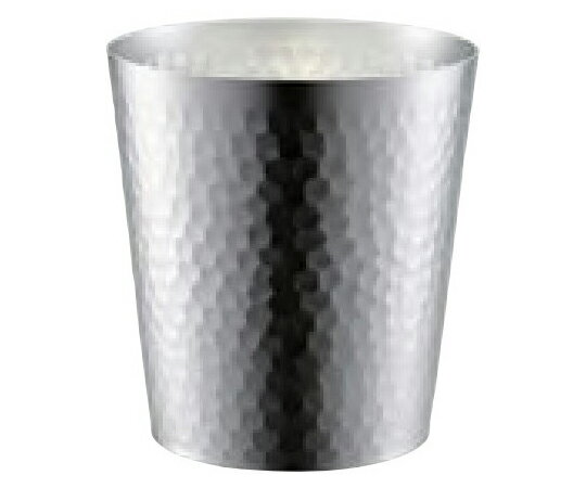 田辺金具 華ロックグラス槌目300ml艶消し 1個