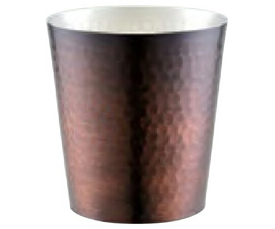 田辺金具 華ロックグラス槌目300mlブロンズ 1個