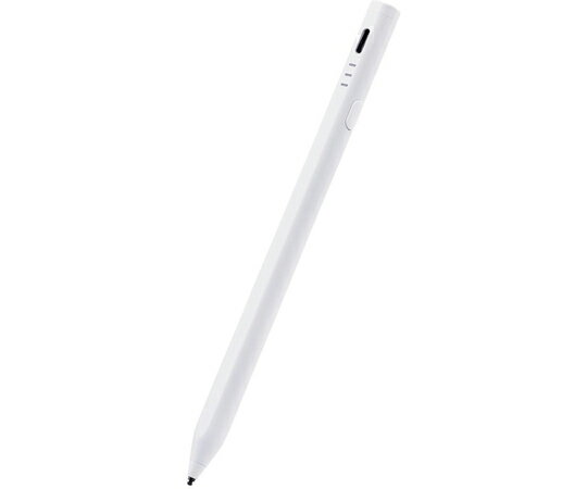 楽天Shop de clinic楽天市場店エレコム タッチペン スタイラス 充電式 iPadモード・汎用モード切替 パームリジェクション対応 磁気吸着 USB-C充電 ペン先交換可能 ホワイト 1本 P-TPACSTHY01WH