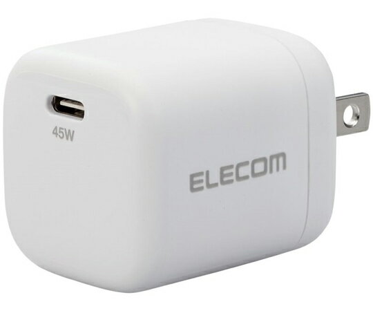 エレコム AC充電器 USB充電器 USB Power Delivery認証 45W USB-C1ポート スイングプラグ ホワイト 1個 MPA-ACCP29WH