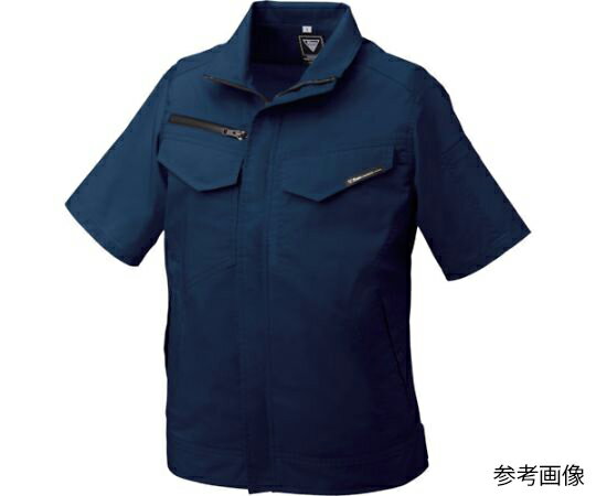 ジーベック レディス半袖ブルゾン ディープネイビー サイズ17 1着 1700-19-17