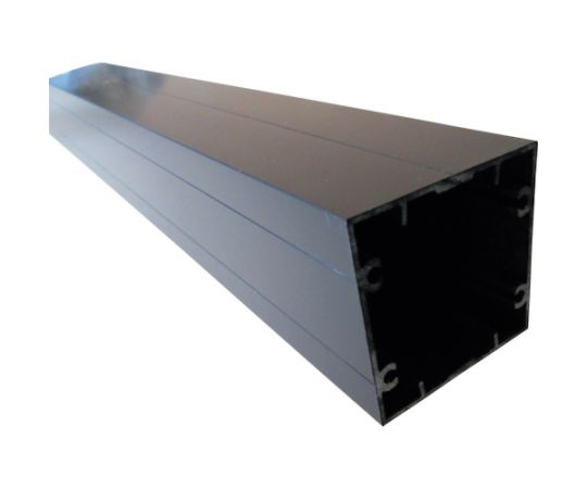 アルインコ アルミ支柱　角50x50x1.4　ビスホール付　ブラック　3.65m 1本 AA110KS【大型商品の為代引..