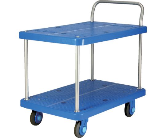 カナツー 静音プラ300樹脂製2段式ハンドトラック 1台 PLA300-T2【大型商品の為代引不可】