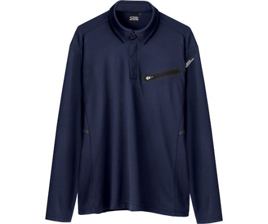 ジーベック 長袖ポロシャツ ディープネイビー SS 1着 6115-19-SS