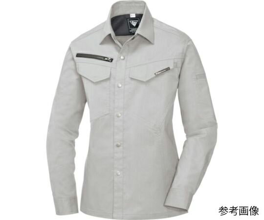 ジーベック レディス長袖シャツ シルバーグレー サイズ17 1着 1695-22-17