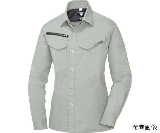 ジーベック レディス長袖シャツ モスグリーン サイズ13 1着 1695-61-13