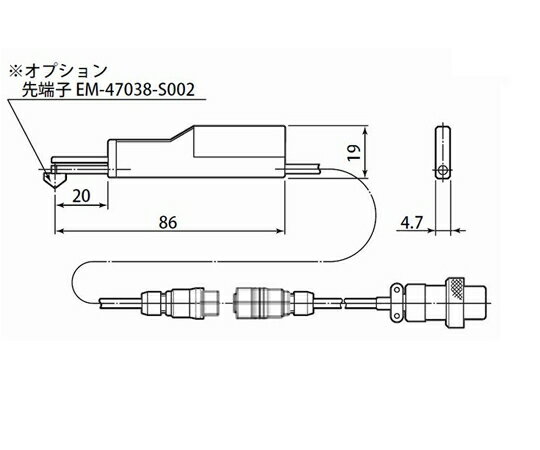 東京精密 RONDCOM71C/72A/75GB/R76A用薄型検出器 1個 E-DT-R71B【大型商品の為代引不可】