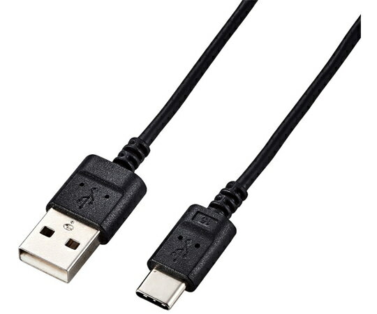 エレコム USB Type-Cケーブル スマホ用 USB（A-C） 極細 2.0m ブラック 1本 MPA-ACX20BK2