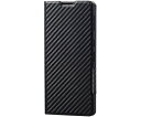 エレコム AQUOS sense6s(SHG07)/AQUOS sense6用レザーケース 手帳型 UltraSlim 薄型 磁石付き カーボン調(ブラック) 1個 PM-S221PLFUCB