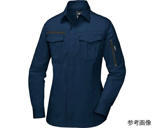 ジーベック レディス長袖シャツ ディープネイビー サイズ15 1着 2015-19-15