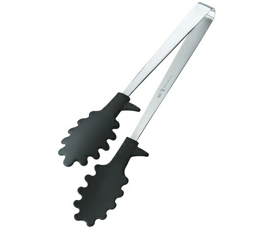 田辺金具 抗菌耐熱 麺トング ブラック 1個